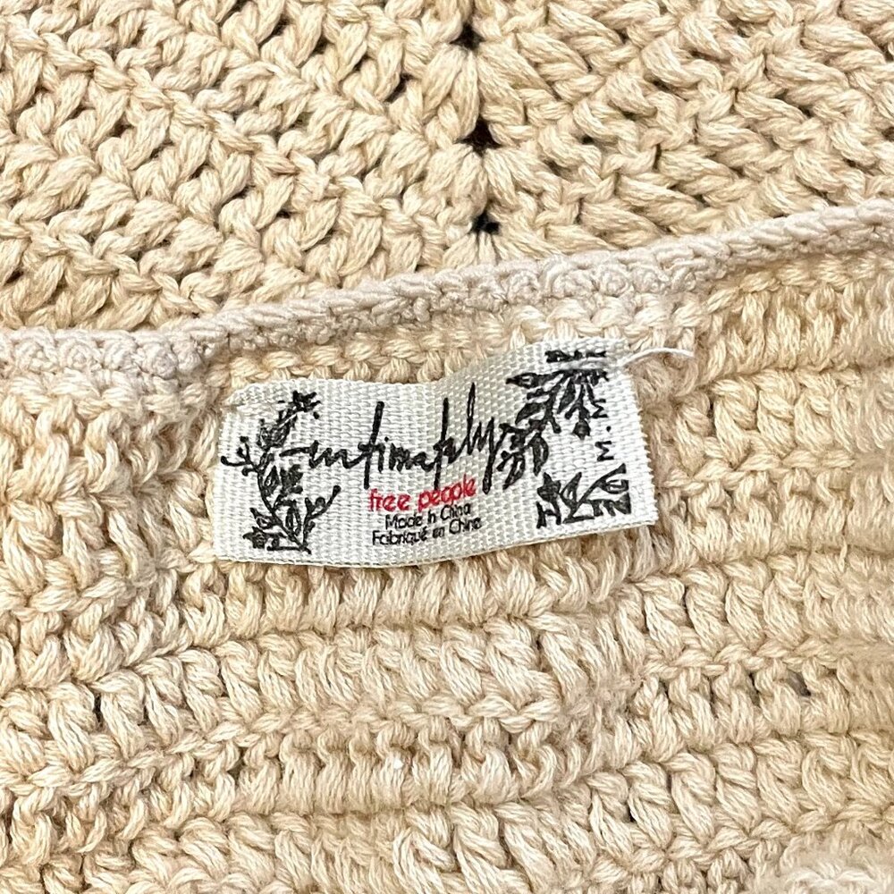 Free People Crochet Halter Crop Top in Beige - Picture 4 of 8